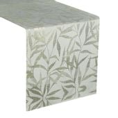 Bieżnik dekoracyjny/ szarfa BLINK-15 35x220 srebrny w liście