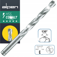 Alpen wiertło kobaltowe do metalu, stali nierdzewnej 14,5 mm HSSCo Cobalt