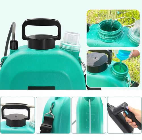 OPRYSKIWACZ CIŚNIENIOWY AKUMULATOROWY ELEKTRYCZNY RĘCZNY OGRODOWY 5L 3DYSZE na Arena.pl