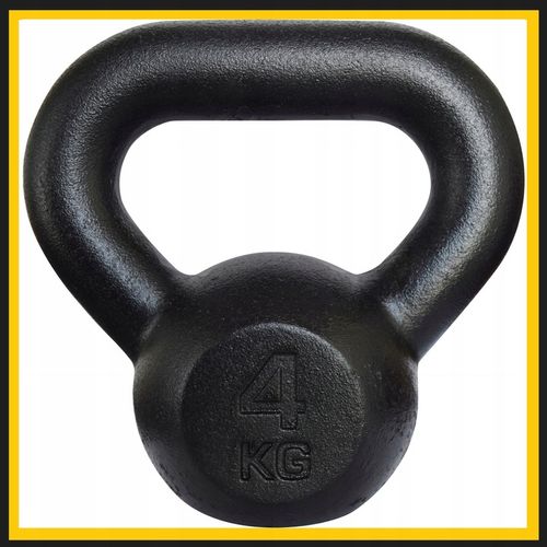 Kettlebell żeliwny odważnik kula kettle 4kg na Arena.pl