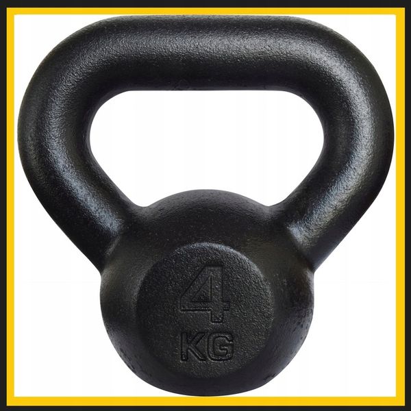 Kettlebell żeliwny odważnik kula kettle 4kg zdjęcie 3