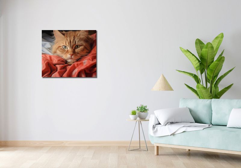 Obraz 70x60cm Mruczący Spokój zdjęcie 2
