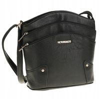 Torebka Damska Listonoszka na Ramię Miejska Duża Modna Pojemna H8165 Czarny