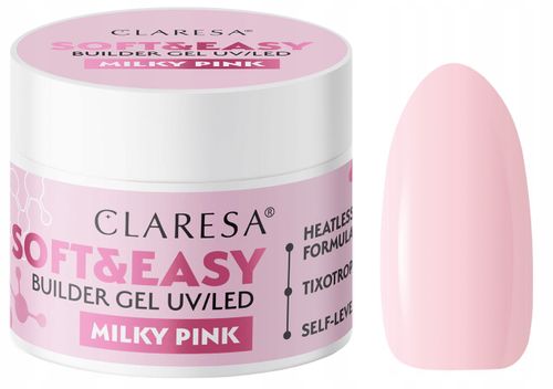CLARESA Żel budujący Soft&Easy MILKY PINK - 90g na Arena.pl