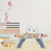 Muzyczny Stolik z Drewna Interaktywny Sensoryczny MONTESSORI Edukacyjny 7w1