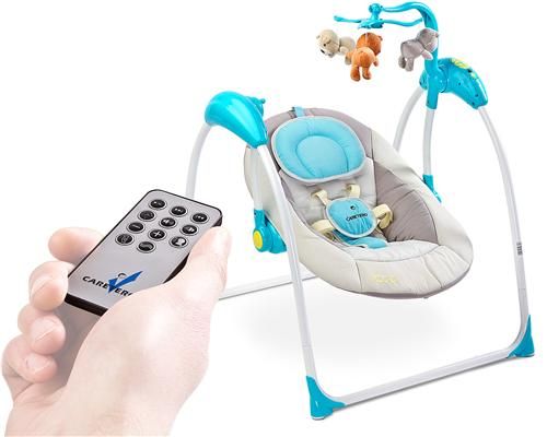 CARETERO LOOP BLUE HUŚTAWKA ELEKTRYCZNA+karuzelka zdjęcie 3