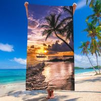 Ręcznik Plażowy 150X210 Plaża 100% Mikrofibra