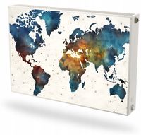 Mata magnetyczna ozdobna na grzejnik kaloryfer pod wymiar MAPA ŚWIATA