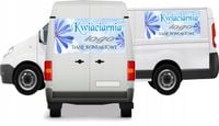 Reklama Naklejka na samochód KWIACIARNIA LOGO DANE