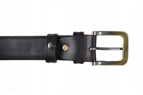 pasek męski skórzany el forrest - czarny na Arena.pl