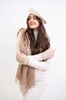 Beret damski wełniany Classic -klasyczny francuski antenka Czarny