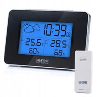 Bezprzewodowa stacja pogody z zegarem i budzikiem First Austria