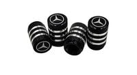 MERCEDES nakrętki na wentyle ALUMINIOWE kapturki 4szt. CZARNE
