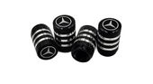 MERCEDES nakrętki na wentyle ALUMINIOWE kapturki 4szt. CZARNE