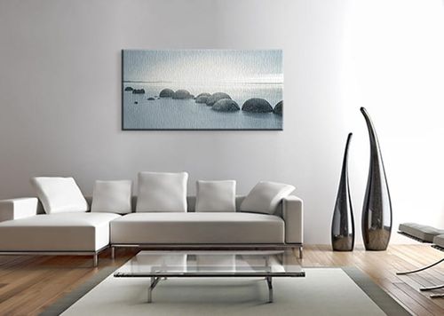 Moeriaki Boulders - Obraz na płótnie 100x50 cm na Arena.pl