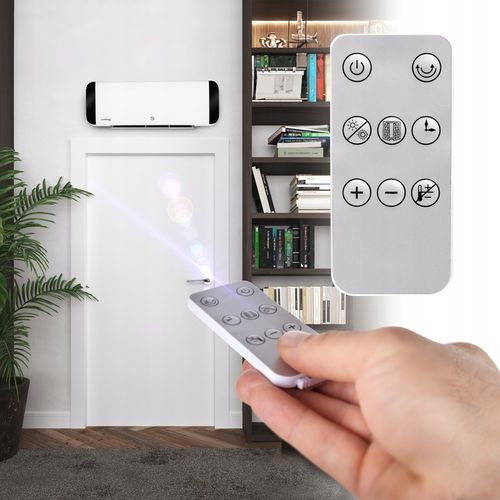 KURTYNA POWIETRZNA TERMOWENTYLATOR GRZEJNIK ELEKTRYCZNY 2000W PILOT + Wi-Fi na Arena.pl