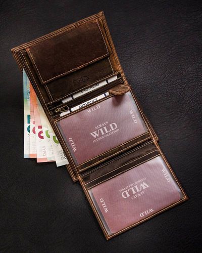klasyczny, duży portfel męski ze skóry naturalnej - always wild na Arena.pl