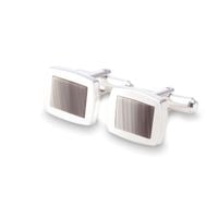 Prezent Spinki do mankietów z krzemieniem | Srebro