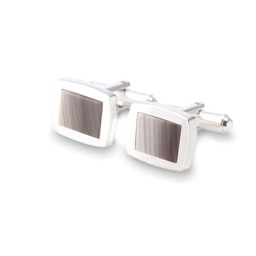 Prezent Spinki do mankietów z krzemieniem | Srebro na Arena.pl