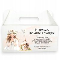Pudełko na Ciasto Pudełka Komunijne Komunia Podziękowanie kolor 10 sztuk P2