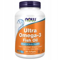 NOW FOODS Omega 3 Ultra KWASY EPA DHA Olej Rybi Zdrowe Serce Mózg 180 kaps