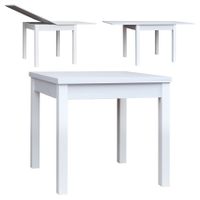 Stół Stolik Rozkładany szer. 80-160cm x 80cm P 840 Biały