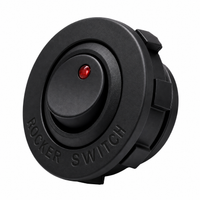 Przełącznik kołyskowy okrągły SPST LED czerwony 12V DC samochodowy 29mm