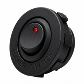 Przełącznik kołyskowy okrągły SPST LED czerwony 12V DC samochodowy 29mm