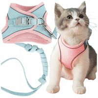 SZELKI DLA KOTA BEZUCISKOWE ODBLASKOWE + SMYCZ L