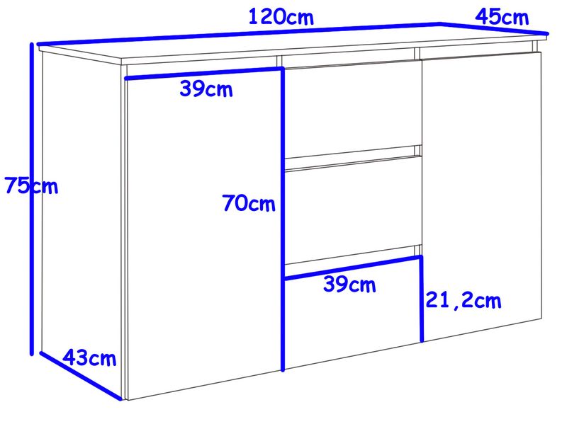 KOMODA MEGAN K3 BIAŁA na ubrania do salonu przedpokoju sypialni zdjęcie 8