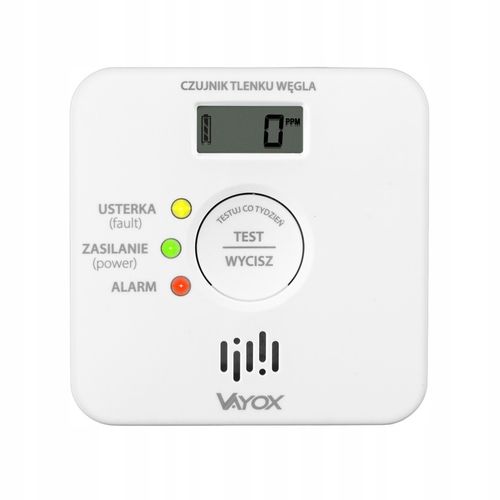 CZUJNIK CZADU DETEKTOR TLENKU WĘGLA WYKRYWACZ 10LAT ŻYWTONOŚCI 85db na Arena.pl