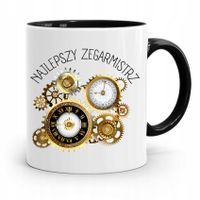 Kubek Czarny Zegarmistrza Najlepszy Zegarmistrz Z Nadrukiem Ze Zdjęciem