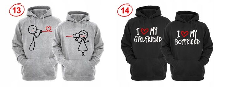 ZESTAW DWÓCH BLUZ Z KAPTUREM DLA ZAKOCHANYCH PAR zdjęcie 15