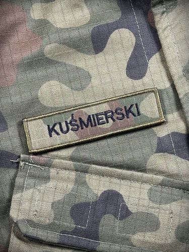 IMIENNIK nazwisko na mundur x 4 szt. ramka KHAKI, identyfikator na mundur na Arena.pl