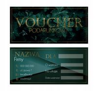 VOUCHERY PODARUNKOWE na zakupy lub usługi 60 szt. ciemny zielony DUŻY WYBÓR