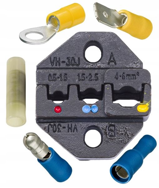 Zaciskarka Do Konektorów Praska do TULEJEK Końcówek 7w1 5 Matryc 10-35 mm zdjęcie 4