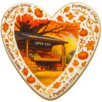 CIASTKO LUKROWANE PUMPKIN  AUTUMN N SHOP ROZ.L SERCE RĘCZNIE ROBIONE