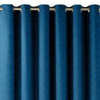 Zasłona MILANA szenilowa na złotych przelotkach 560x225 indygo Homede