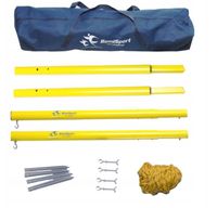 słupki stalowe rekreacyjne do badmintona