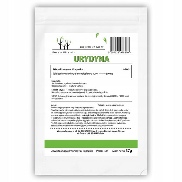 FOREST URYDYNA UMP 100 kaps ALZHEIMER MÓZG zdjęcie 6