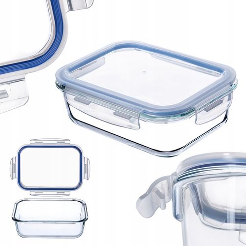 POJEMNIK NA ŻYWNOŚĆ SZKLANY ZESTAW POJEMNIKI SZKLANE POKRYWKĄ LUNCHBOX na Arena.pl