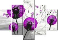 105CM 150CM OBRAZ 5 ELEM DMUCHAWCE FIOLECIE DRUK