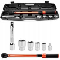 KLUCZ DYNAMOMETRYCZNY z Blokadą do Kół 1/2" 3/8" Certyfikat 40-220Nm + Etui