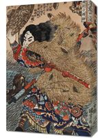 Obraz 40x60cm Kinhyoshi Yorin, Kuniyoshi Japoński Vintage
