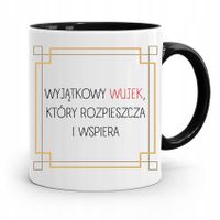 Kubek Czarny Prezent Dla Wujka Wyjątkowy Wujek Z Nadrukiem Ze Zdjęciem