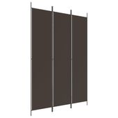 Parawan 3-panelowy, brązowy, 150x220 cm, tkanina