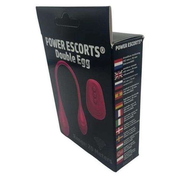 Power Escorts - Double Egg - Remote Controlled Vibrator - Pink zdjęcie 3