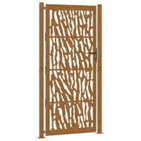 Brama ogrodowa 105x205 cm Stal nierdzewna Wzór śladu