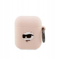 Etui do AirPods 1/2 KARL LAGERFELD Head 3D Różowy