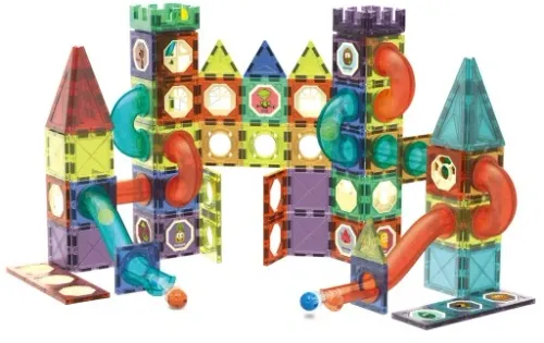 KLOCKI MAGNETYCZNE TOR KULKOWY 110 Elementów XXL na Arena.pl